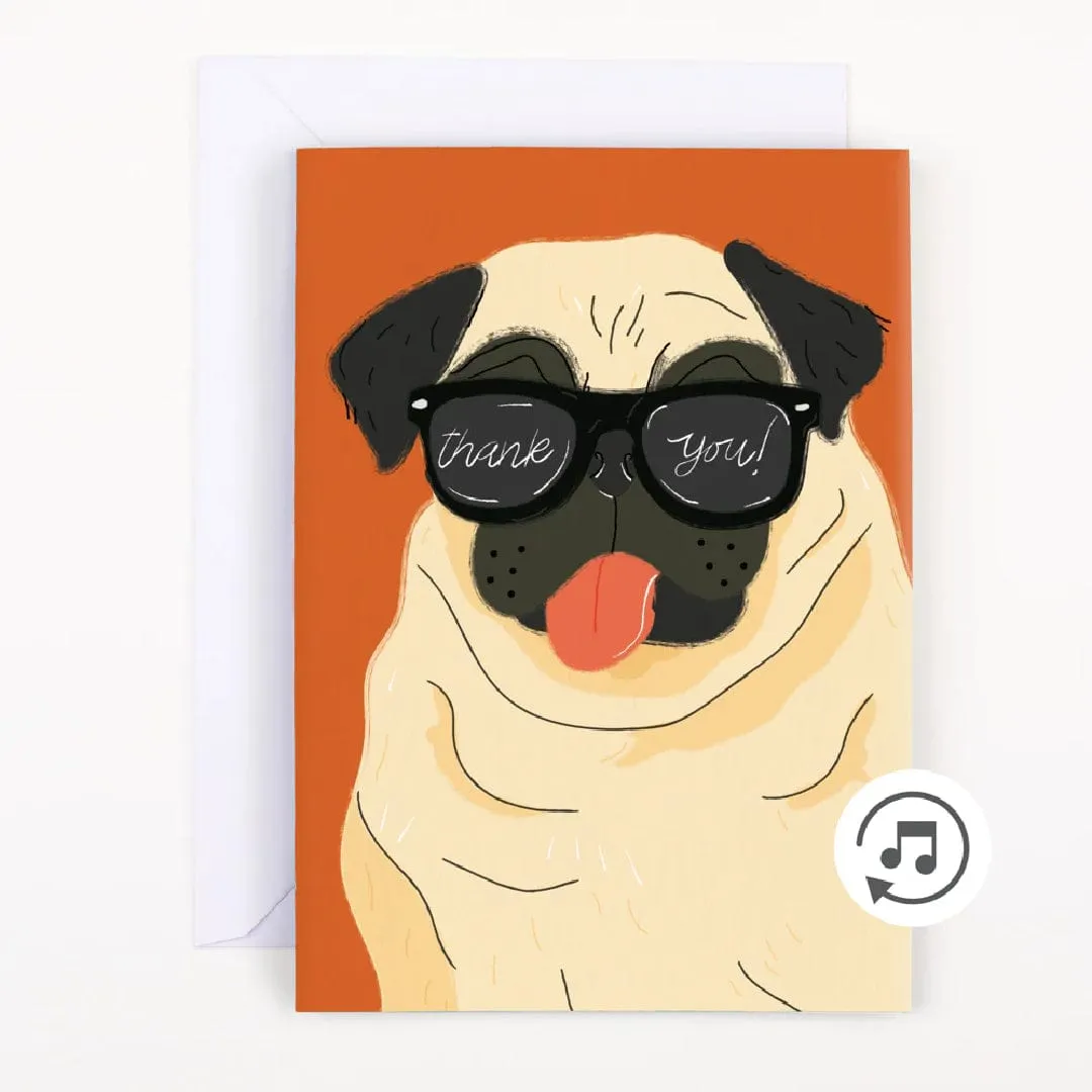 Endless "Never Gonna Give You Up" Thank You Card 🐶🔊 - Joker Greeting Prank Card (Glitter   Sound)