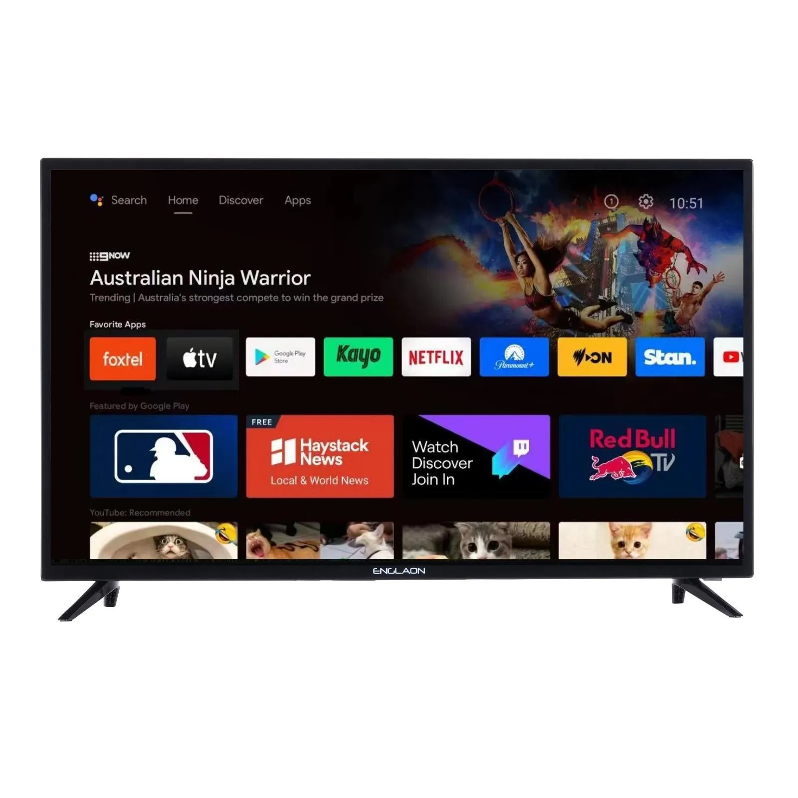 Englaon 32’’ HD Smart 12V TV Bluetooth Built-in Chromecast