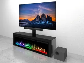 Fireplace with Integrated TV Mount and Entertainment Sound System