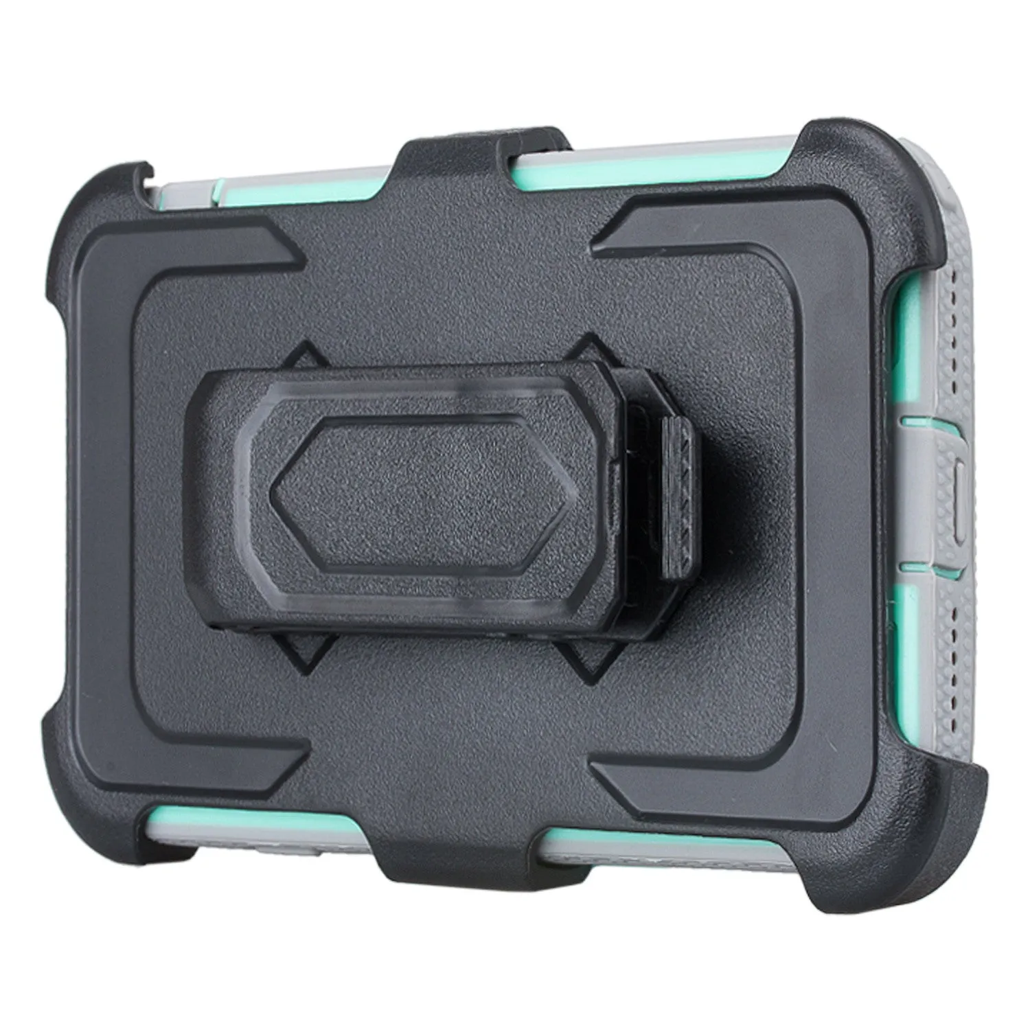 For Apple iPhone 8 Plus Case, Triple Protection 3-1 w/ Built in Screen Protector Heavy Duty Rotating Swivel Holster Shell Combo Case for iPhone 8 Plus - Teal