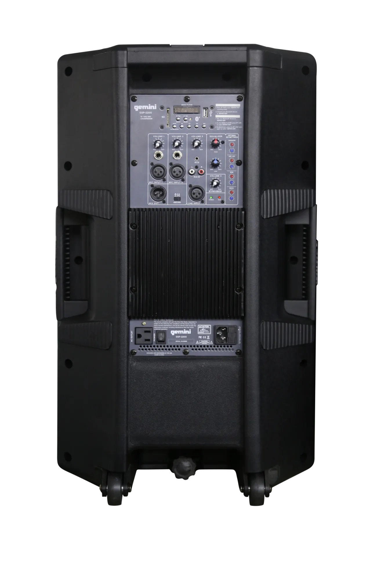 Gemini Ultra Powerful Bluetooth 2200 Peak Watt Speaker with Built in Media Player
