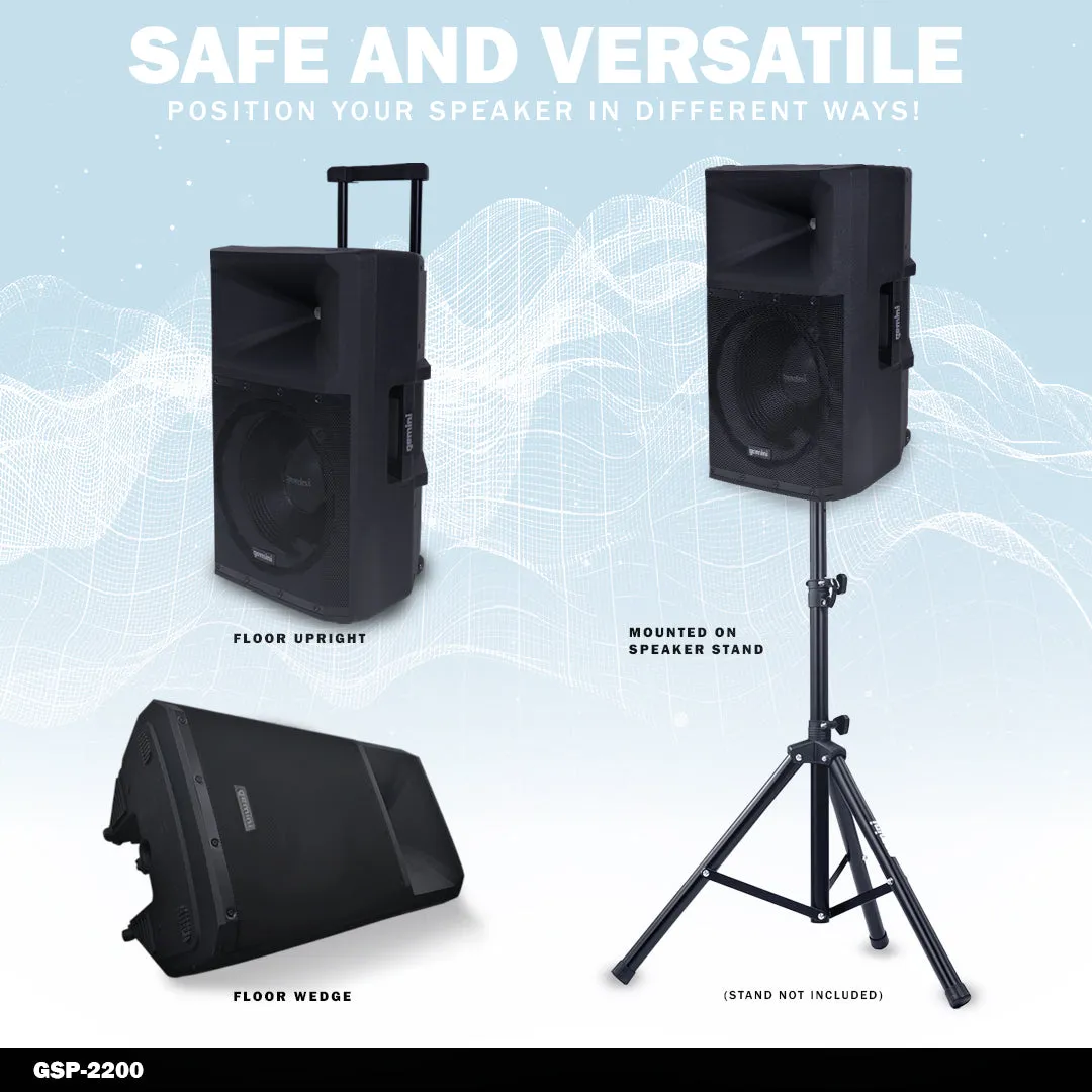 Gemini Ultra Powerful Bluetooth 2200 Peak Watt Speaker with Built in Media Player