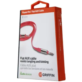 Griffin Universal 3Ft Tangle Free 3.5mm Audio Aux Cable for Music & More - Pink