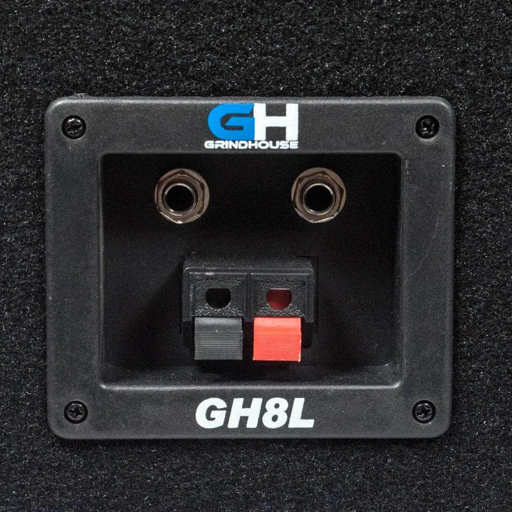 Grindhouse Speakers - GH8L - Passive 8 Inch 2-Way PA/DJ Loudspeaker Cabinet - 500 Watt Full Range PA/DJ Band Live Sound Speaker