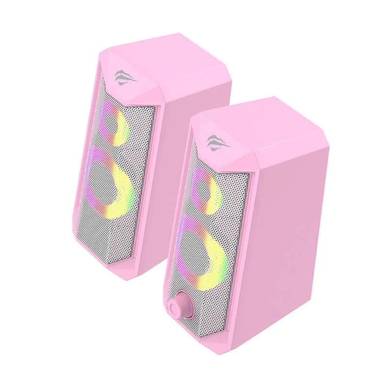 Havit SK202 Computer Speakers 2.0 RGB - Pink