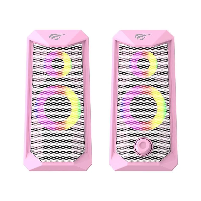Havit SK202 Computer Speakers 2.0 RGB - Pink