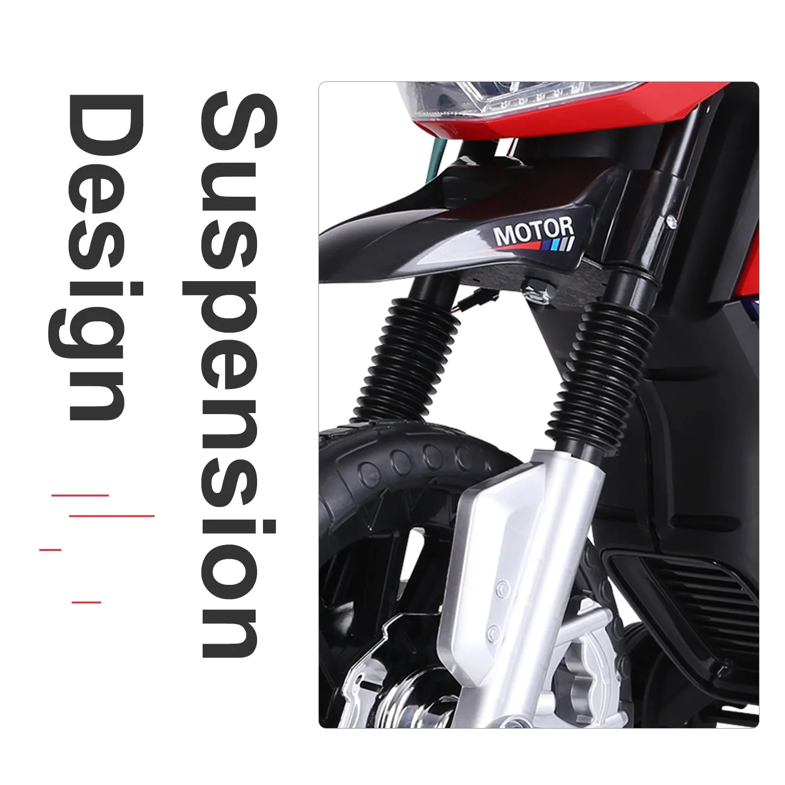 HOMCOM Kids Electric Ride On Motorbike Scooter 6V - Red