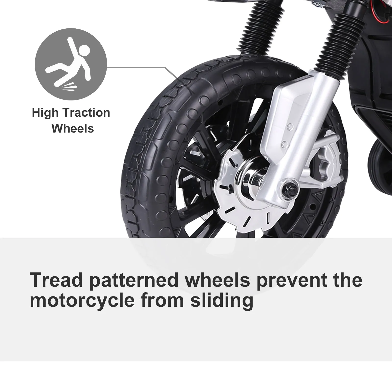 HOMCOM Kids Electric Ride On Motorbike Scooter 6V - Red