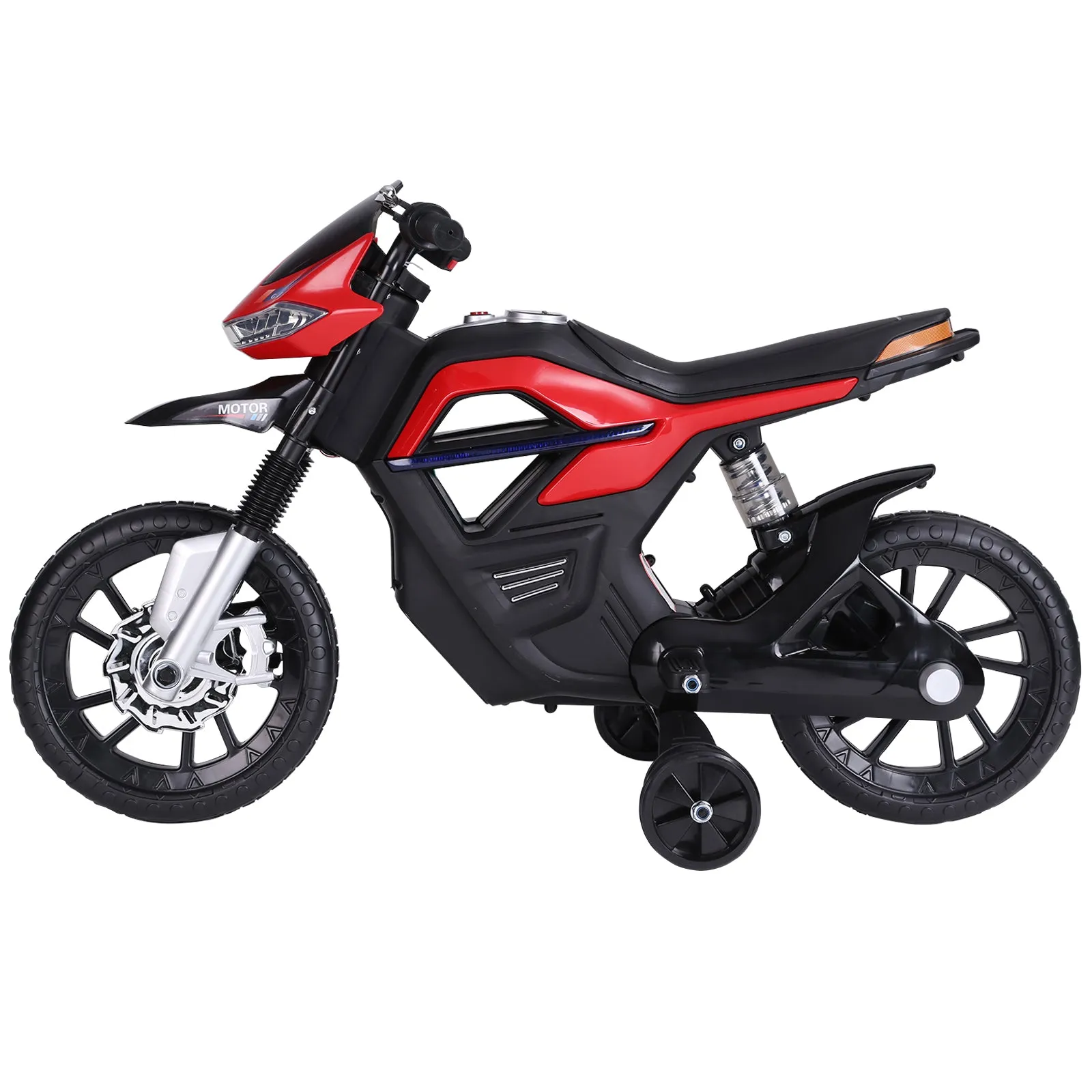 HOMCOM Kids Electric Ride On Motorbike Scooter 6V - Red