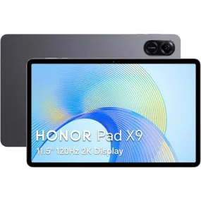 HONOR Pad X9, 11.5-Inch Wi-Fi Tablet, 4GB 128GB, 120Hz 2K FullView Display, 6 Speakers, Android 13, Space Grey