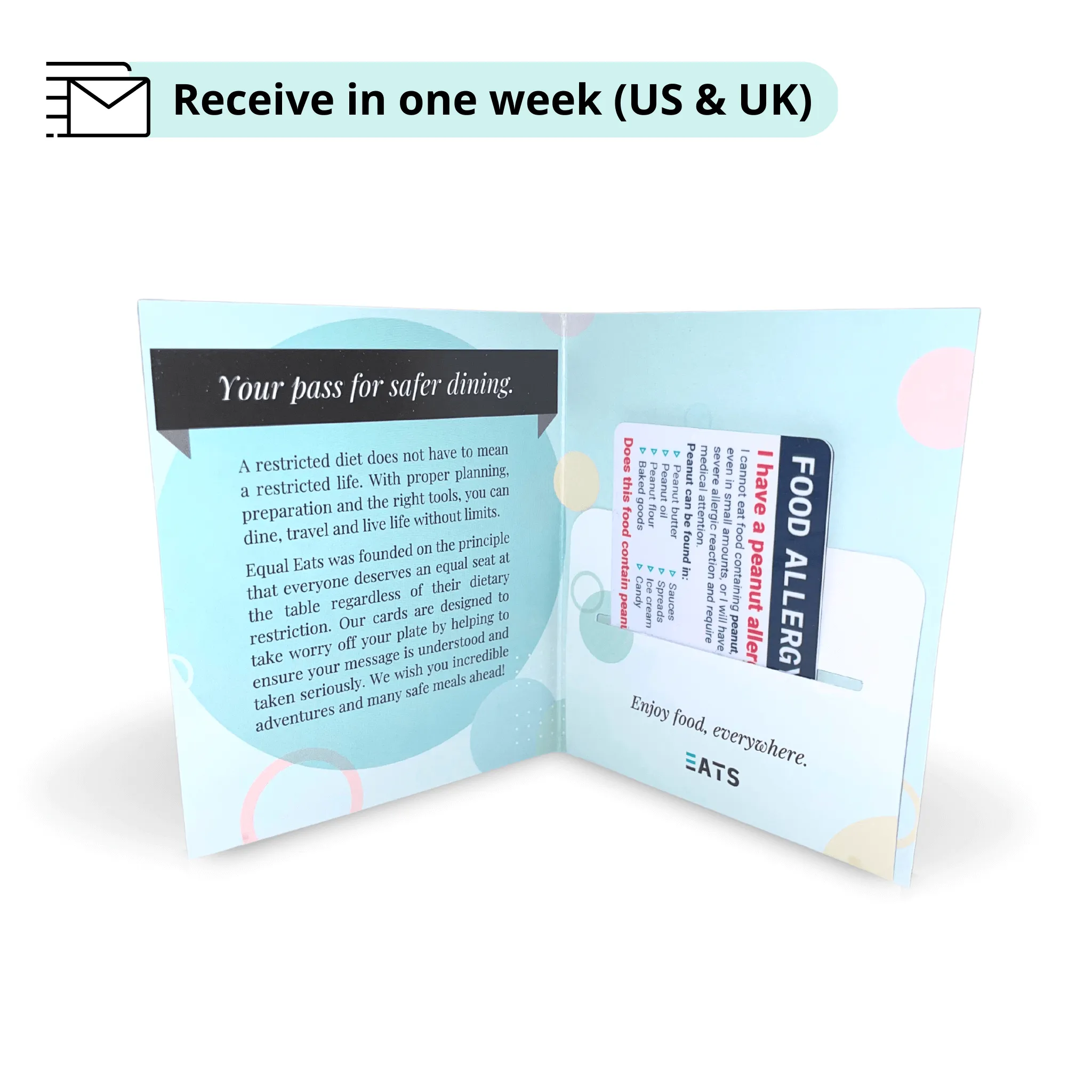 Insect Sting Allergy Card in English (Printable)