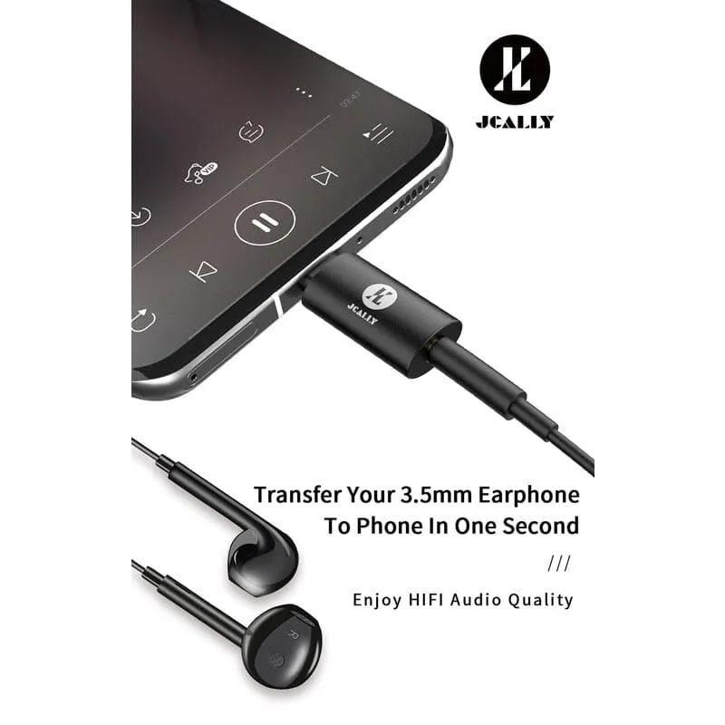 JCALLY JA3 CX31993 Type C To 3.5mm DAC USB C Audio Code Adapter