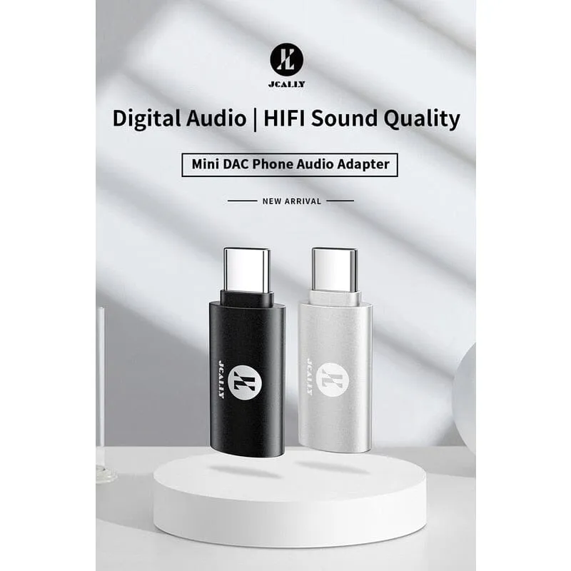 JCALLY JA3 CX31993 Type C To 3.5mm DAC USB C Audio Code Adapter