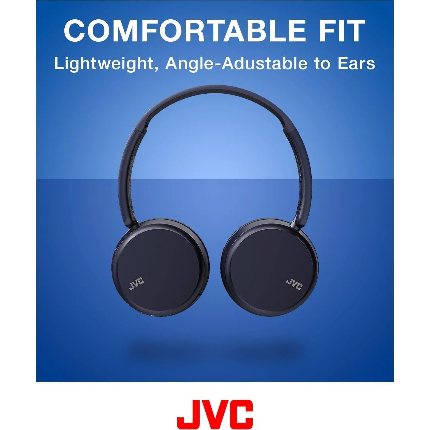 JVC HA-S36WA Bluetooth 5.2 Over-Ear Headphones - Lightweight, Blue