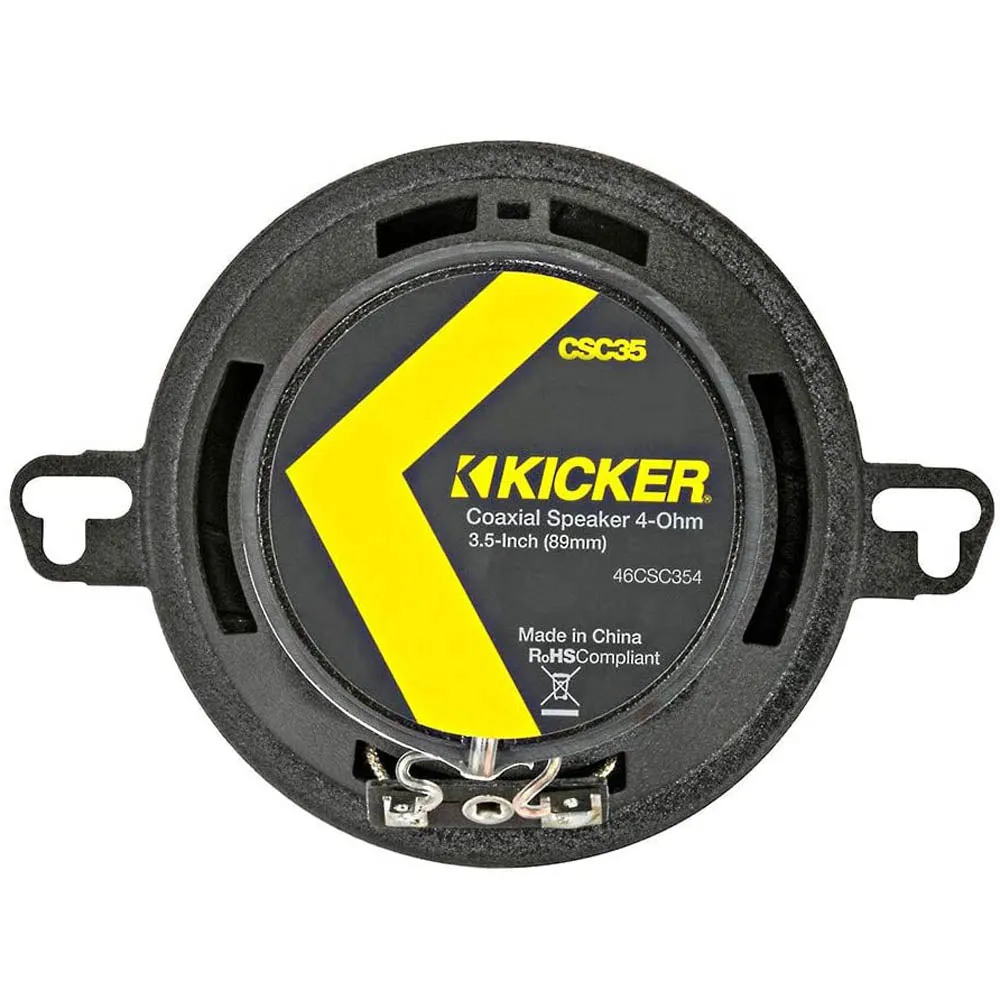 Kicker 3-1/2" 2-Way Coaxail Speakers Pair 90 Watts Max 4 Ohm CS Series 46CSC354