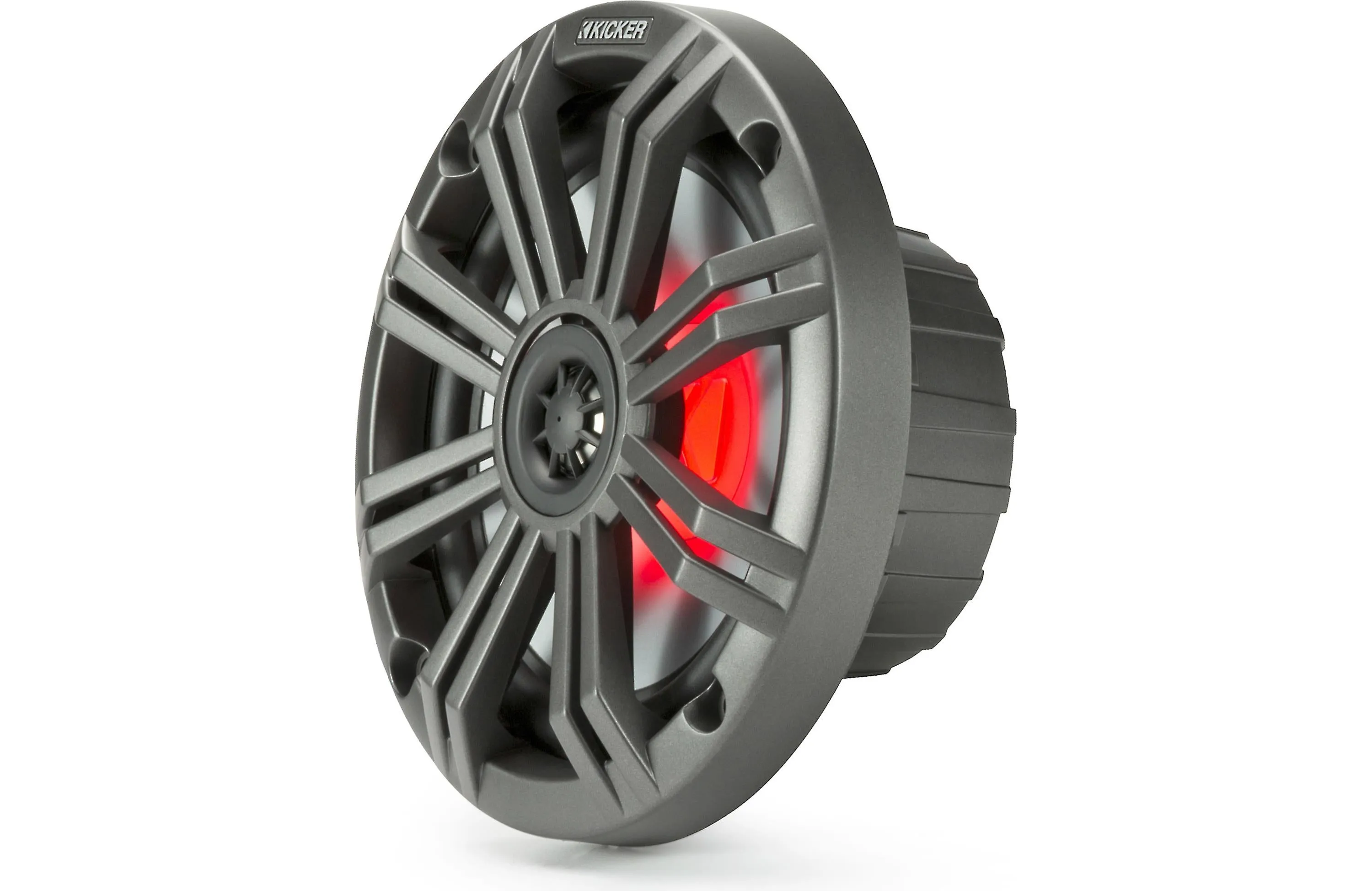 Kicker 45KM654L 6-1/2" 2-Way Marine Speakers With LED Lighting