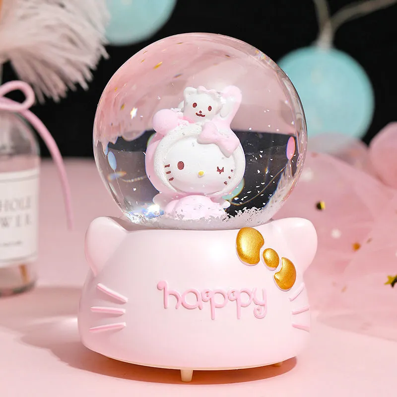 Kitty LED Crystal Music Box