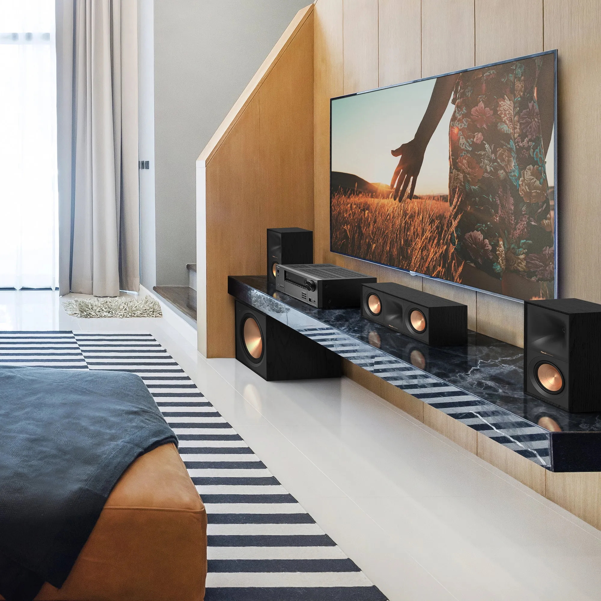 Klipsch Reference R-50C Dual 5.25" 400W 2-Way Center Channel Speaker, Ebony (each)