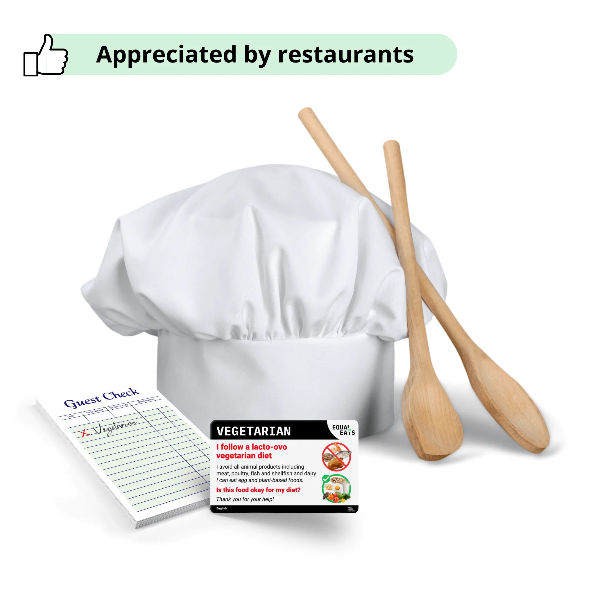Lacto Ovo Vegetarian Card in English (Printable)