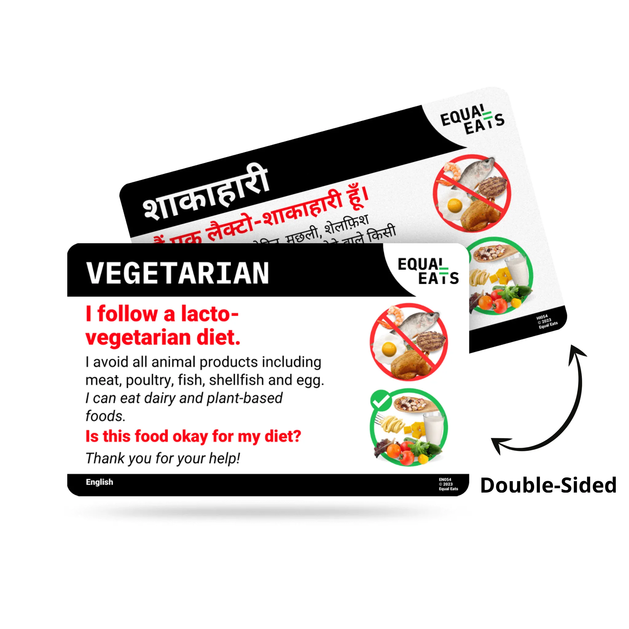 Lacto Vegetarian Card in English (Printable)
