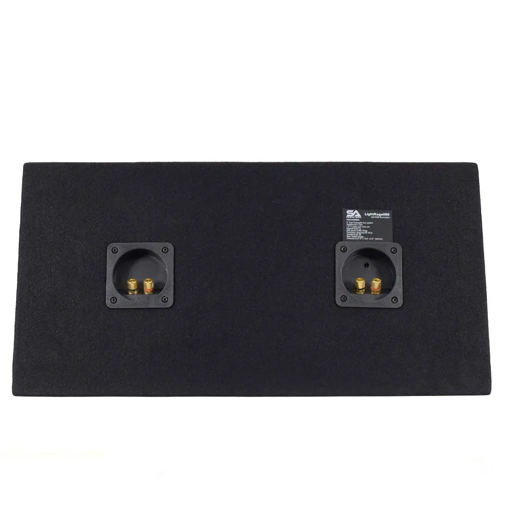 LightRage088 - Dual 8 Inch 800 Watt Car Audio Subwoofer Enclosure with RGB Illumination
