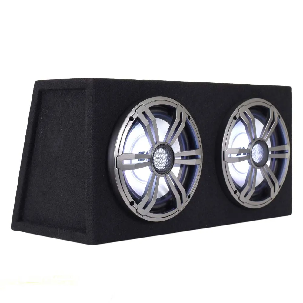 LightRage088 - Dual 8 Inch 800 Watt Car Audio Subwoofer Enclosure with RGB Illumination