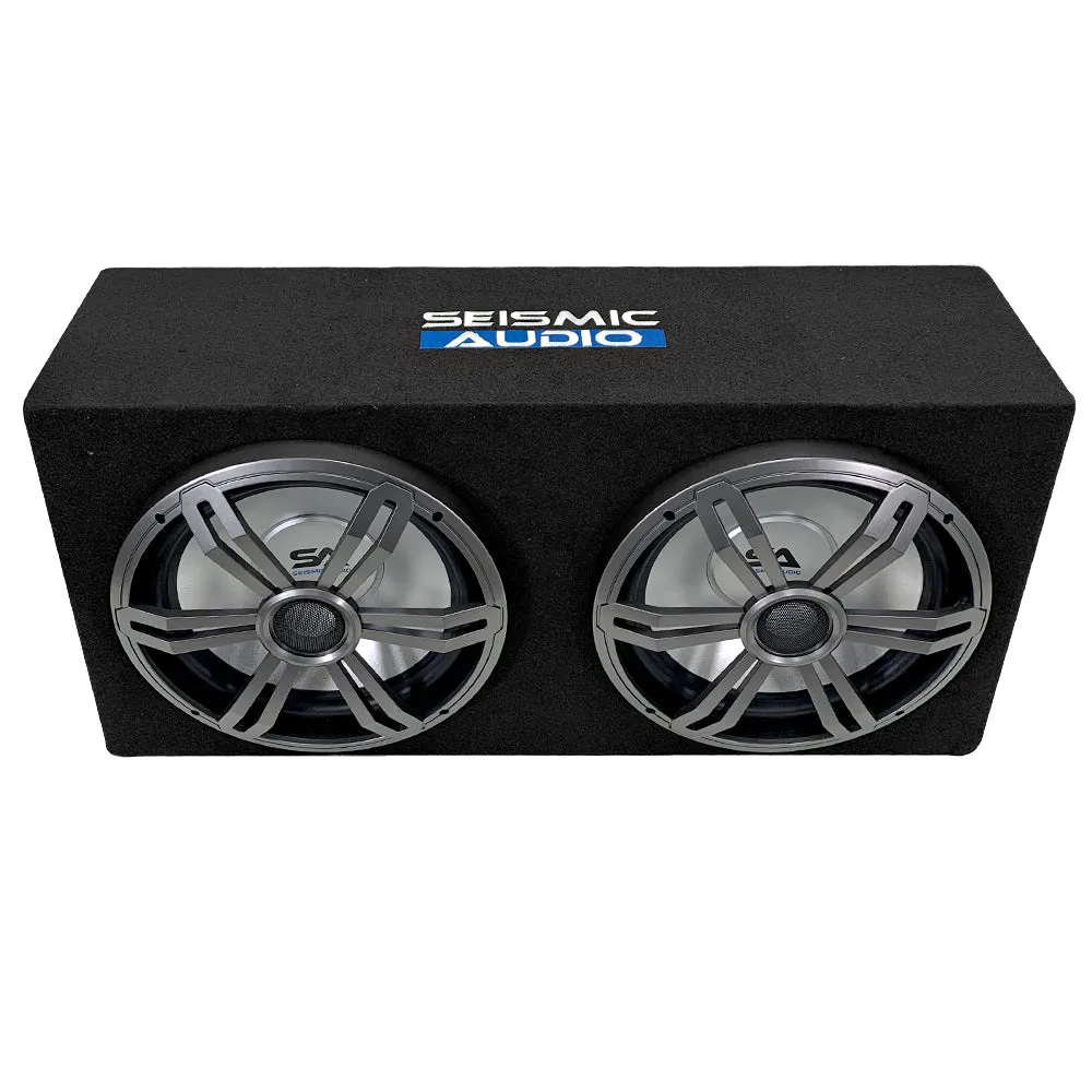 LightRage122 - Dual 12 Inch 1200 Watt Car Audio Subwoofer Enclosure with RGB Illumination