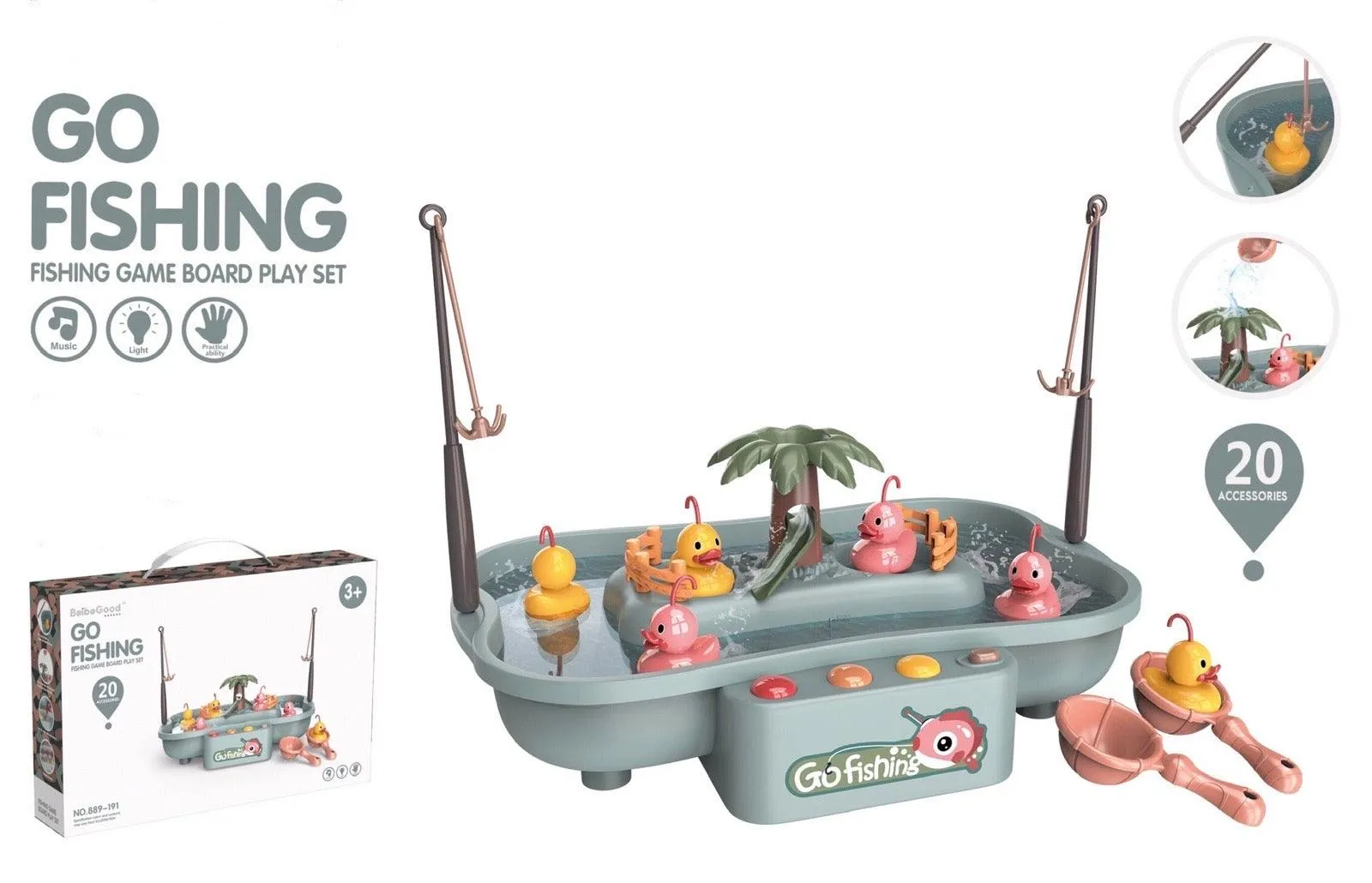 Little Fat Hugs Go Fishing (Blue Gray)