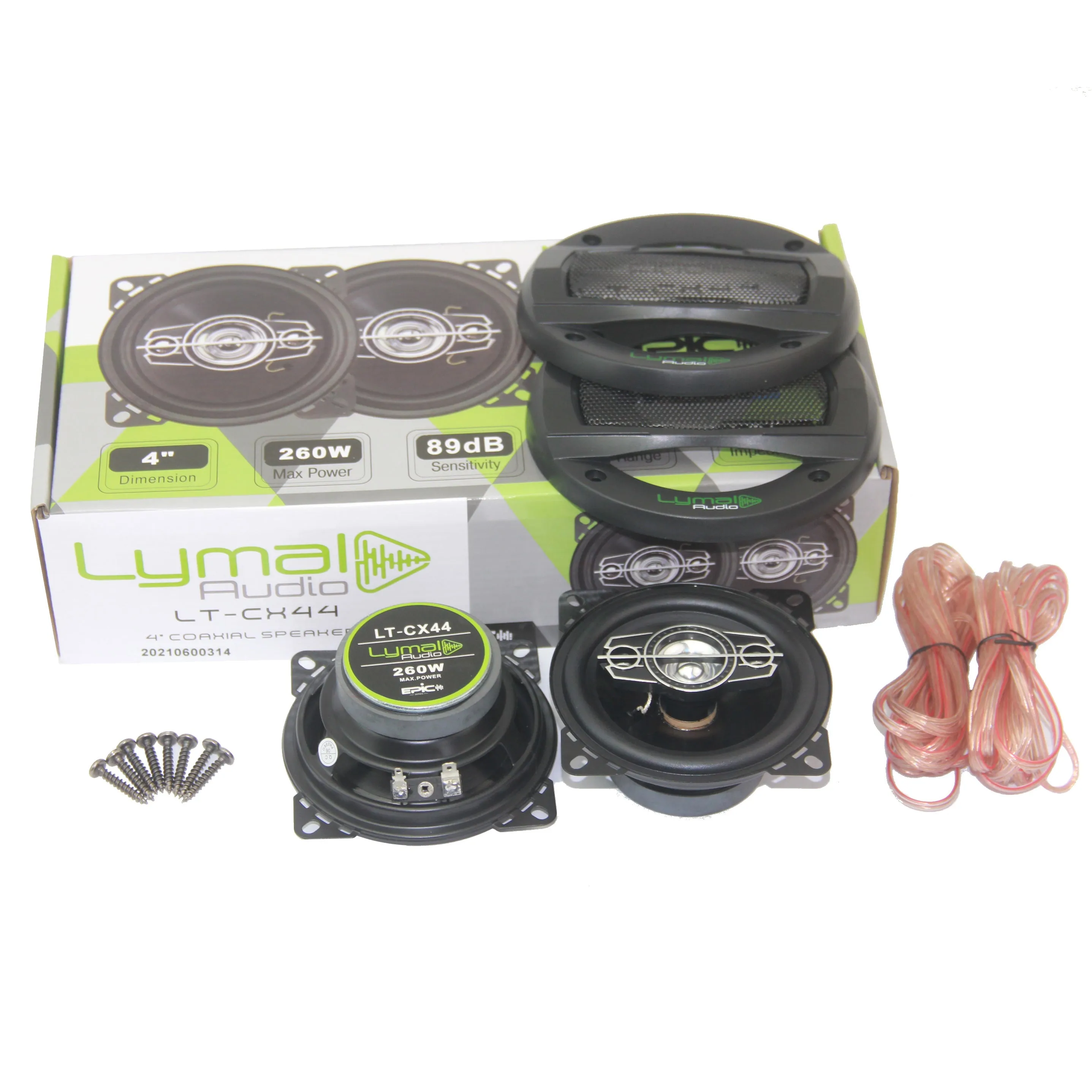 LT-CX44 4" 4-Way Coaxial Speakers 260 Watts 4-Ohm