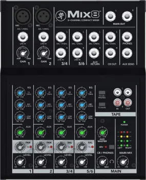 Mackie Mix Series Mix8 8-Channel Mixer