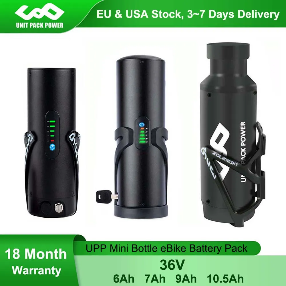 Mini Bottle eBike Battery 36V 10.5Ah 9Ah 7Ah 6Ah 18650 Sanyo Li-ion Pedelec Battery for Bafang 500W BBS01 350W TSDZ2 250W Motor