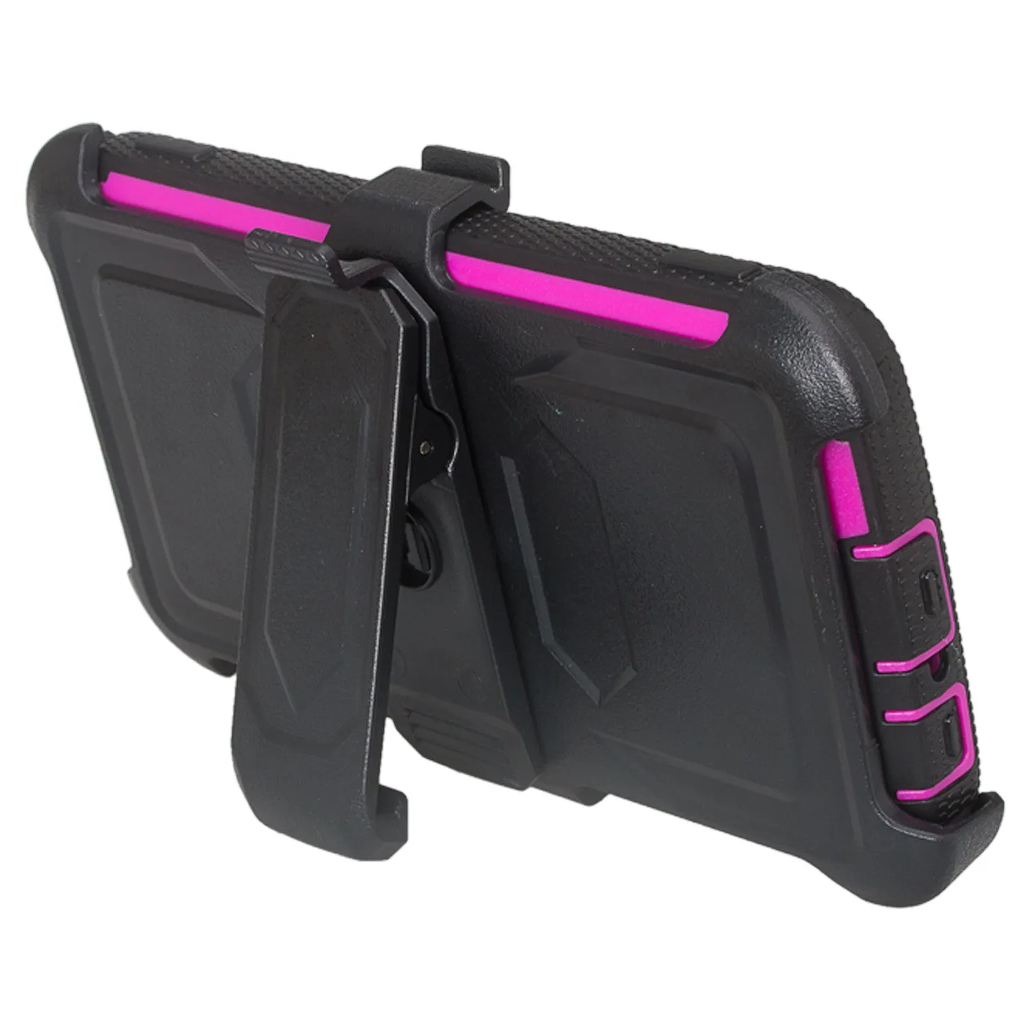 Motorola Moto G5 Plus Case, Triple Protection 3-1 w/ Built in Screen Protector Heavy Duty Holster Shell Combo Case for Moto G5 Plus - Purple
