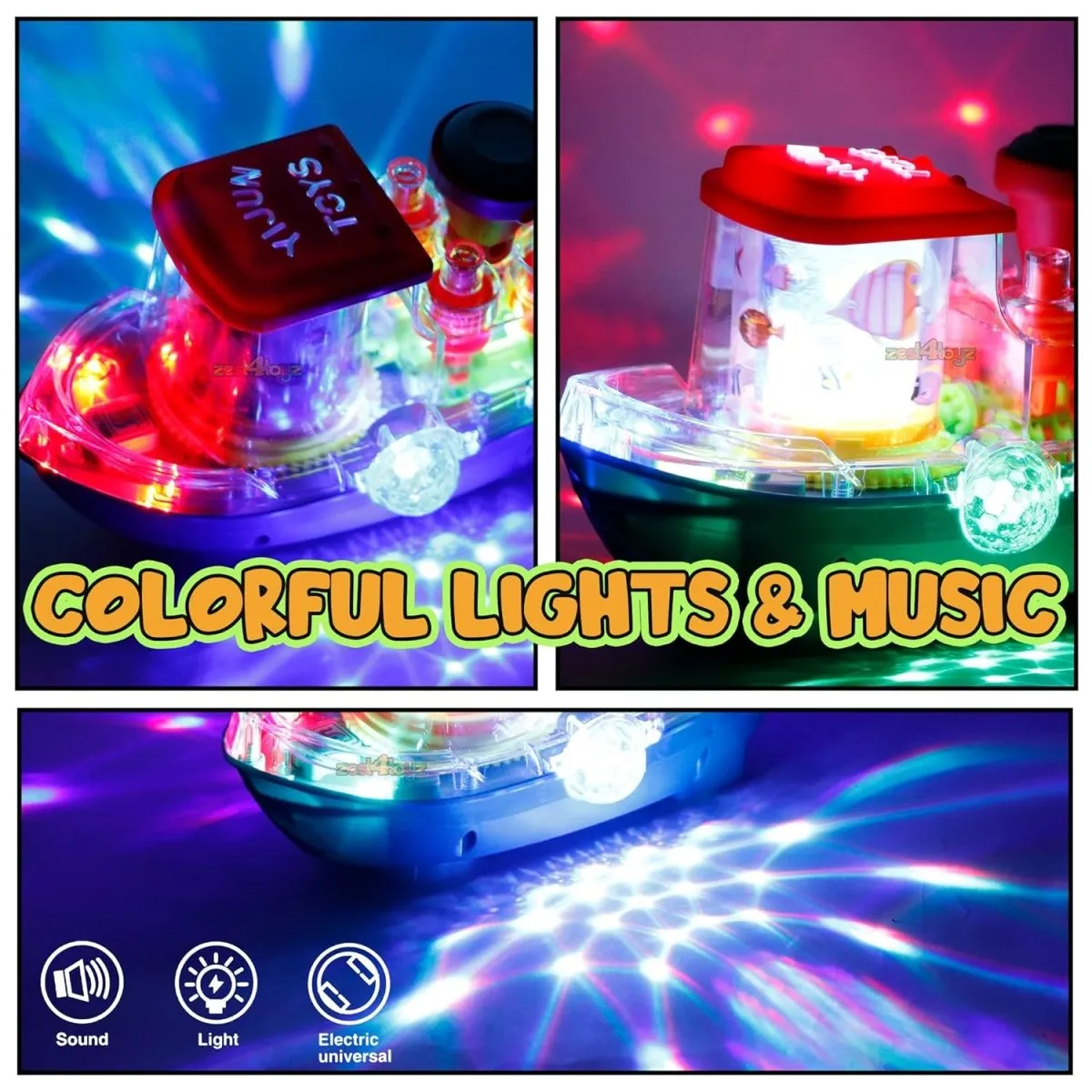 Musical Gear Ship with Lights