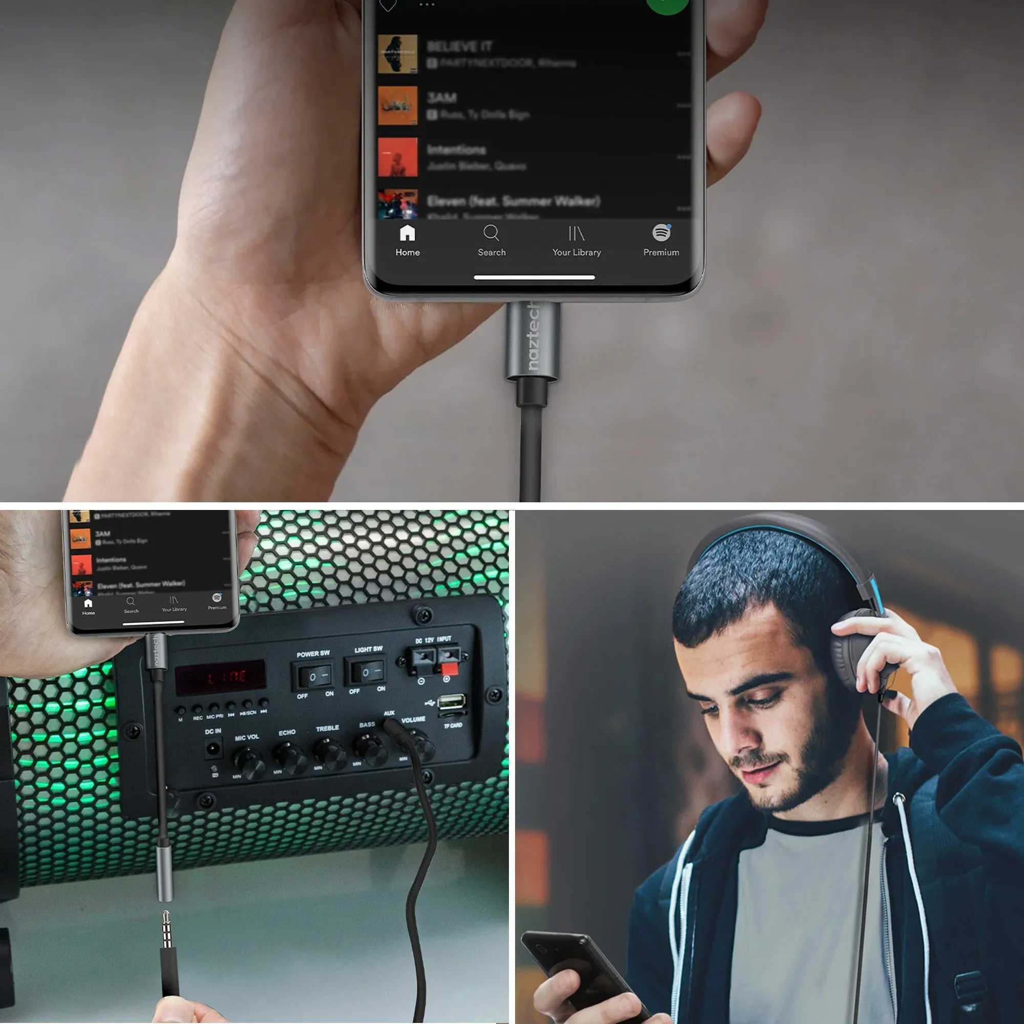 Naztech USB-C to 3.5mm Audio Adapter - 15-12224