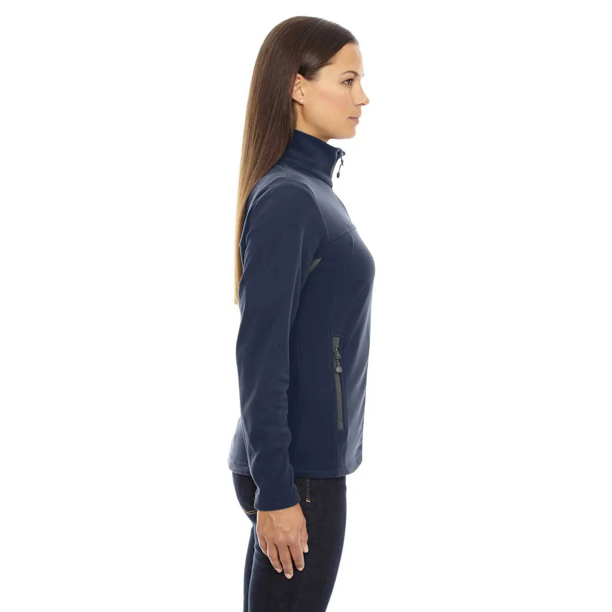 North End Women's' Midnight Navy Microfleece Jacket