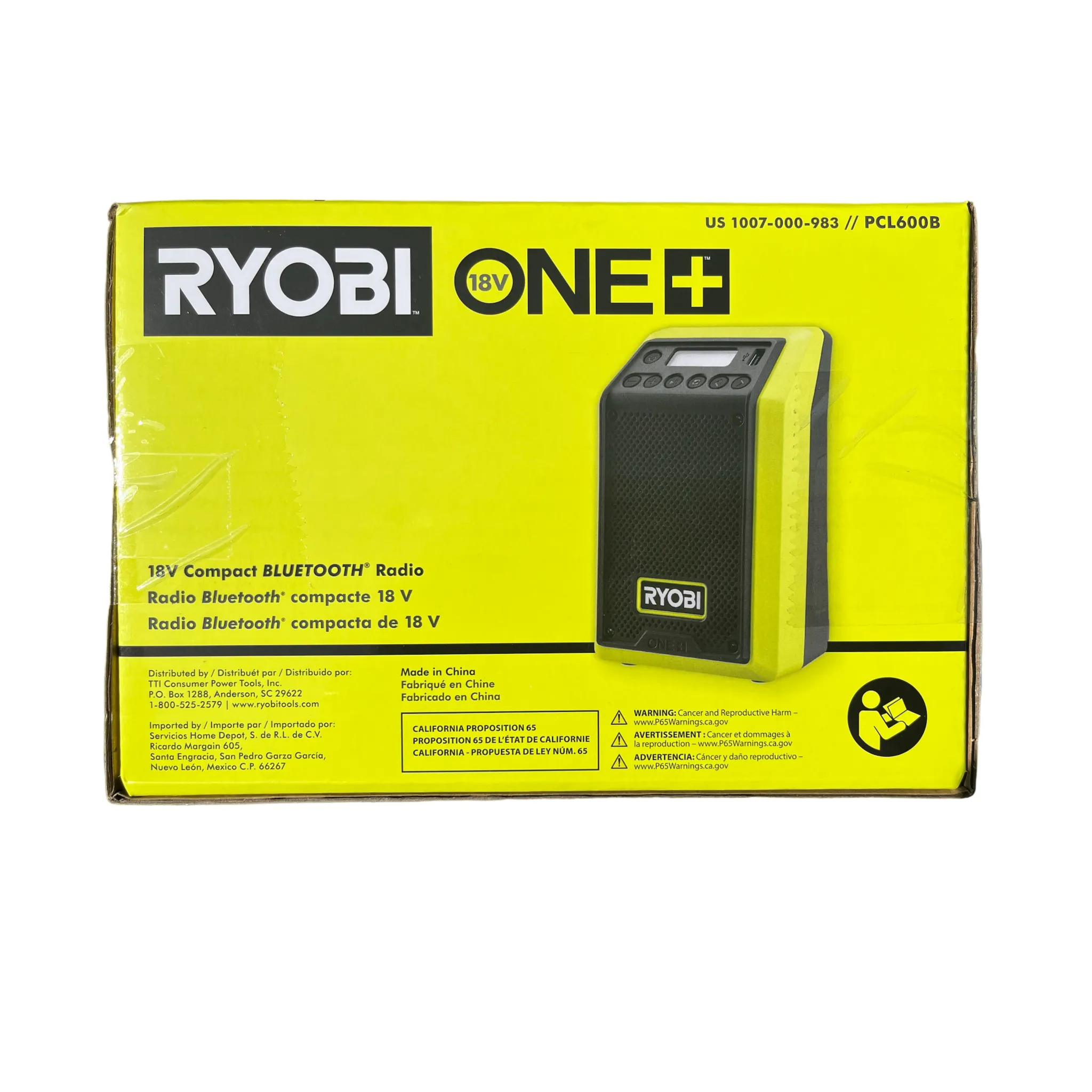 ONE  18-Volt Cordless Compact Radio with Bluetooth (Tool Only)