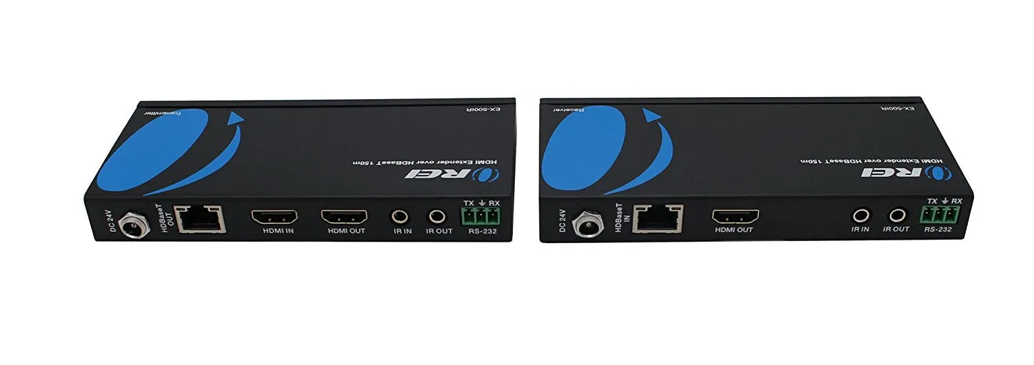 OREI EX-500IR: HDBaseT HDMI Extender Upto 500 ft over CAT5e/6 Cable - IR Support HDMI Loopout