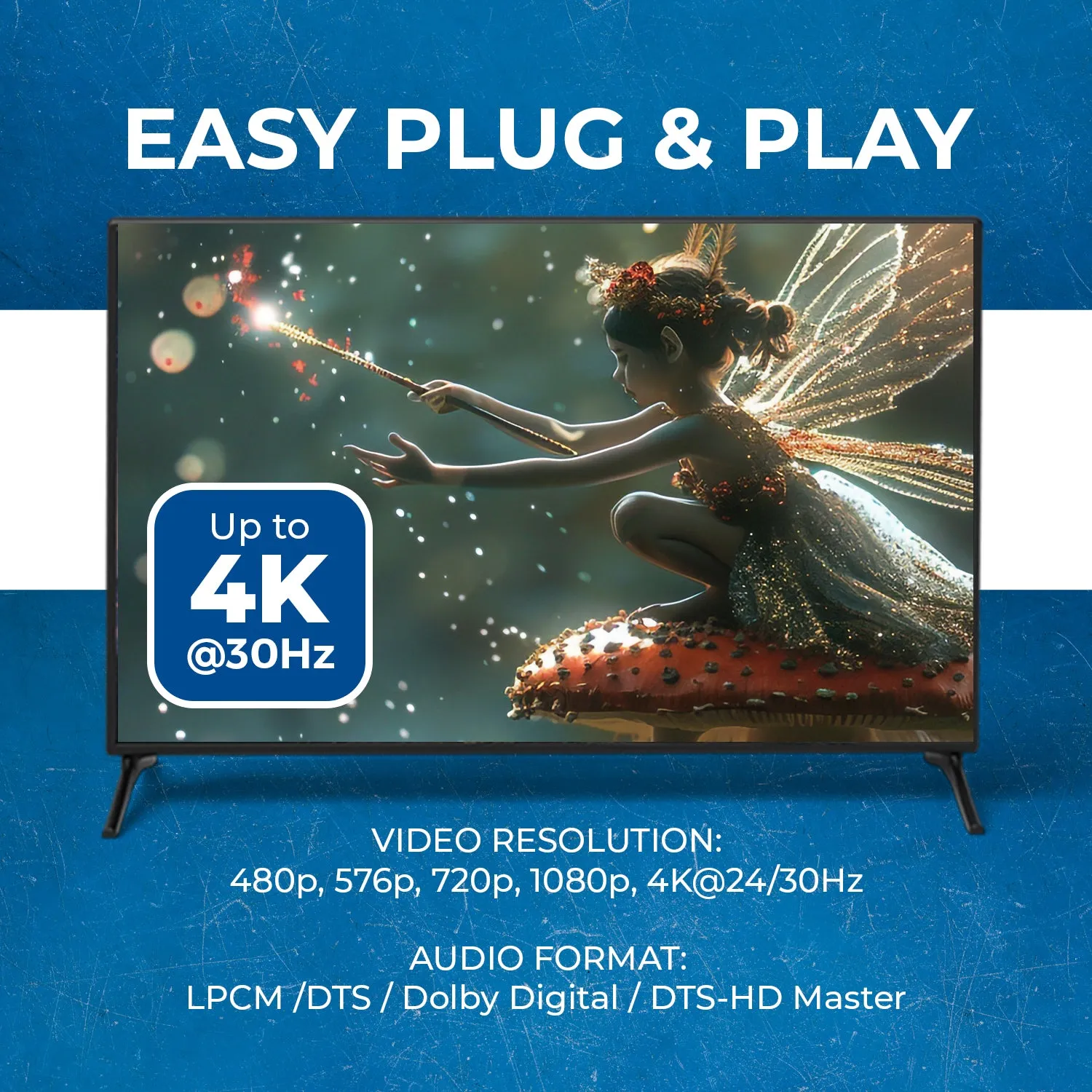 OREI HDMI Splitter 1 input 2 output 4K@30Hz with HDMI Male Connector (HD-102C)
