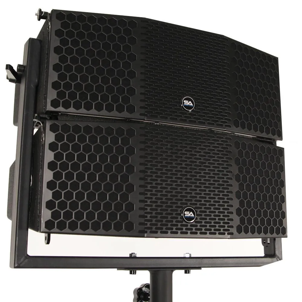 Pair of Compact 3x10 Line Array Subwoofers, Four Compact 2x5 Line Array Speakers, & 2 Mounting Poles