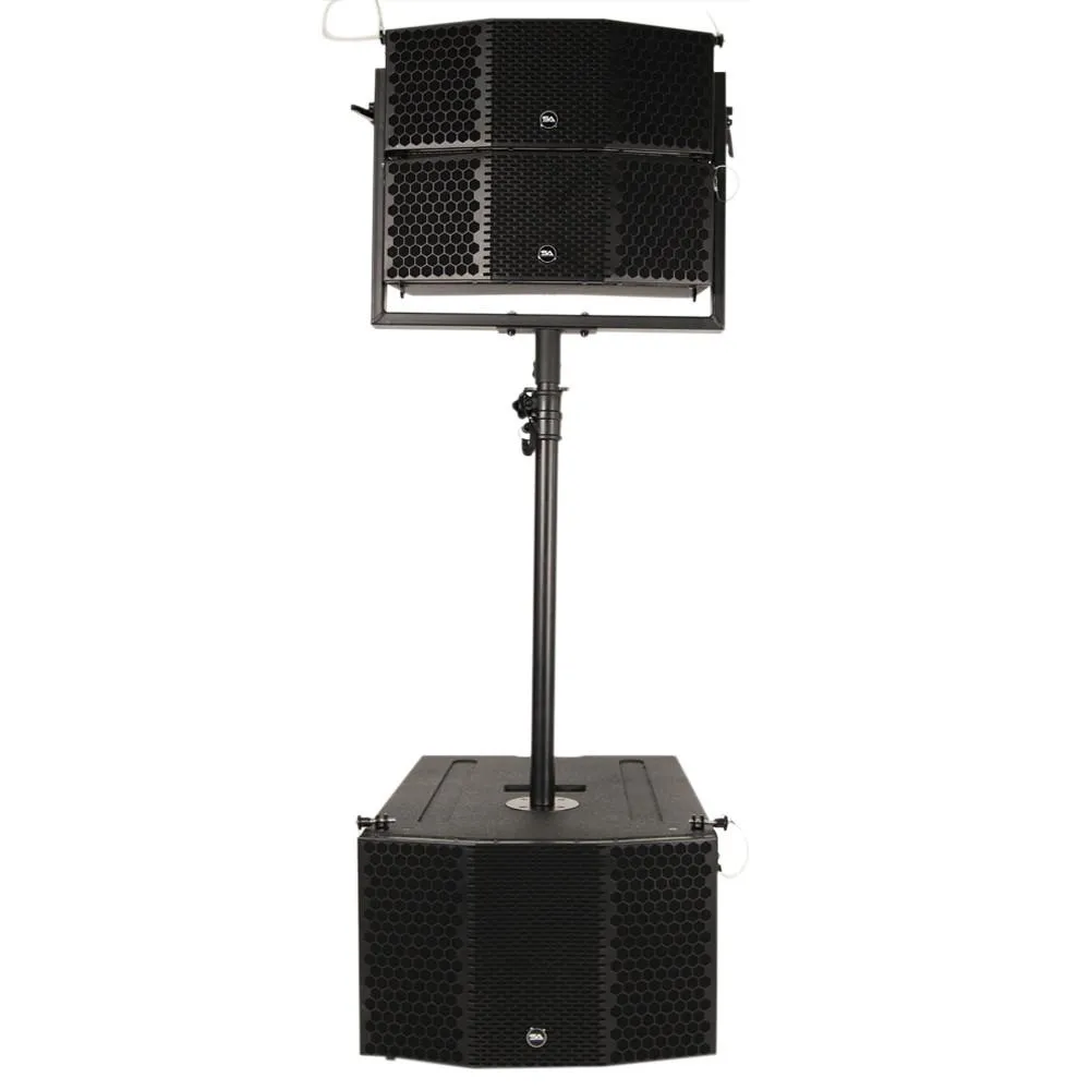 Pair of Compact 3x10 Line Array Subwoofers, Four Compact 2x5 Line Array Speakers, & 2 Mounting Poles