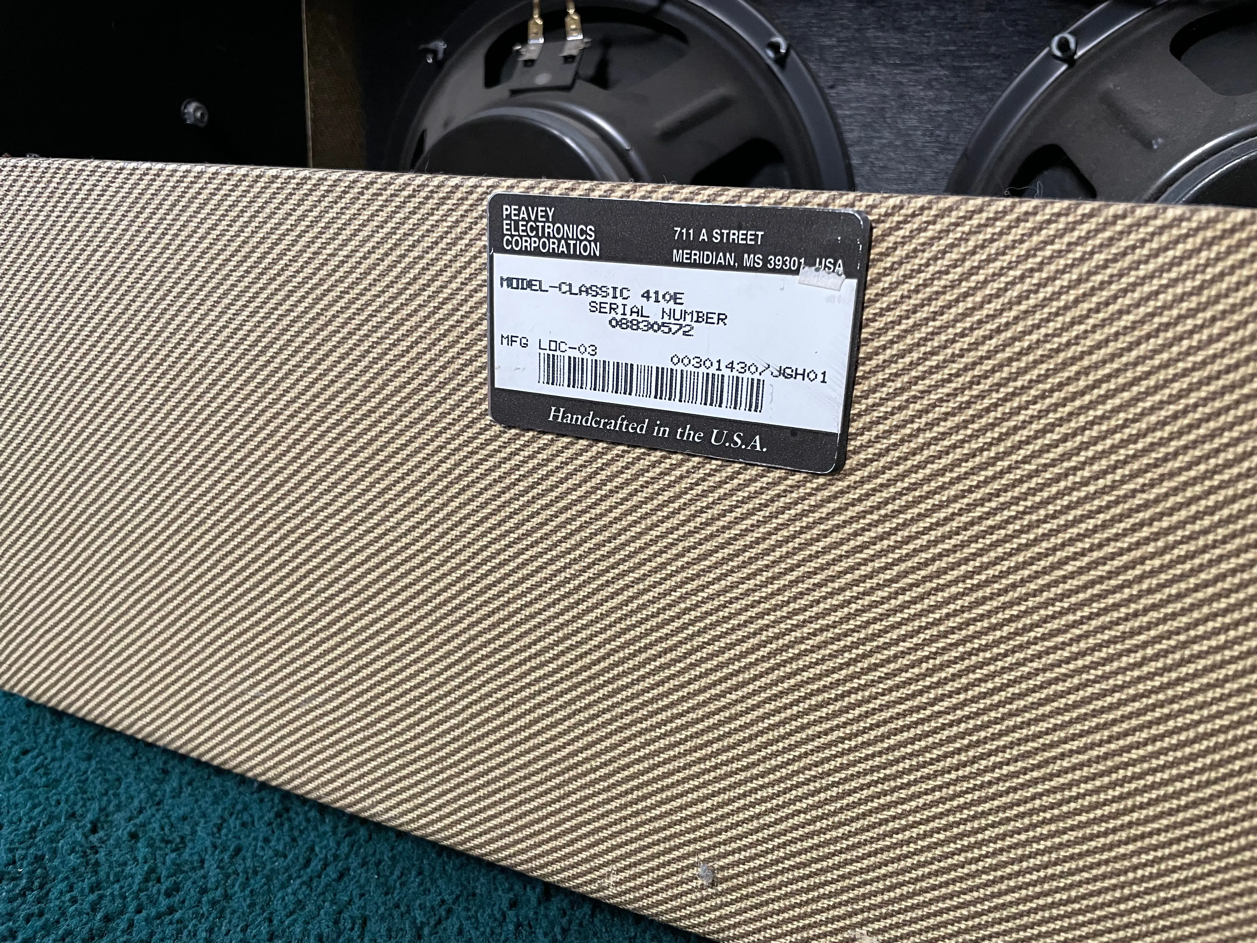 Peavey Classic 410E Speaker Cabinet Tweed Used