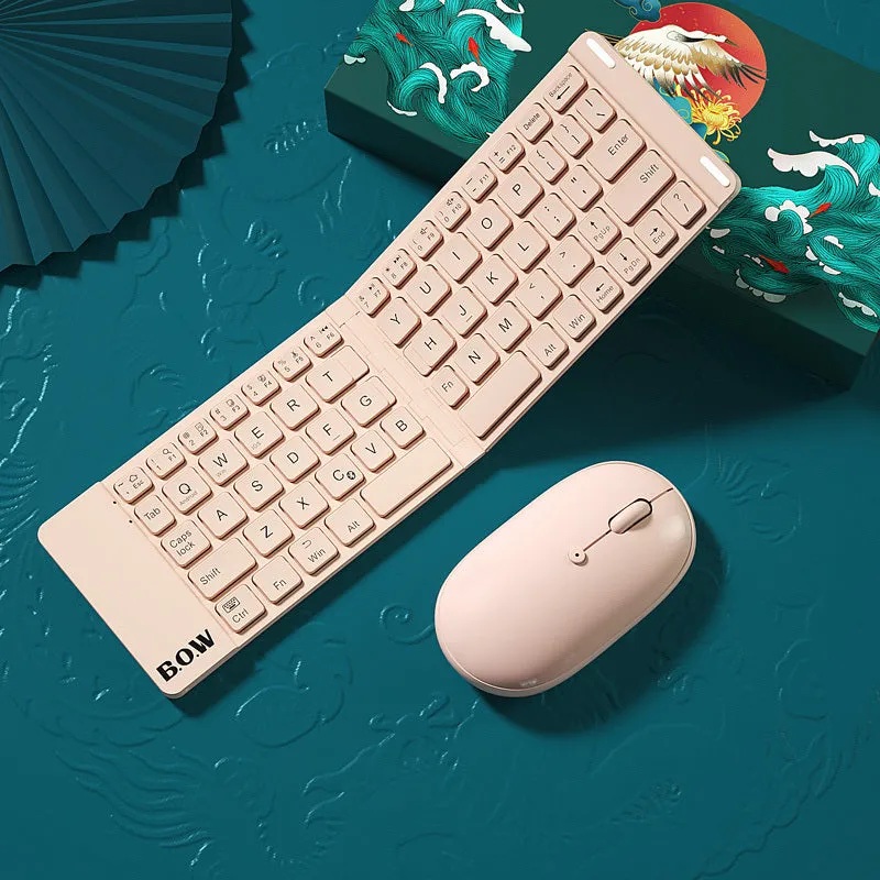 Phone/Tablet Compact Folding Bluetooth Keyboard & Mouse | Business, Home & Travel