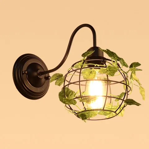Plant Wall Lamp Creative Music Restaurant Bar Industrial Wind Wheel Lamp Personality Clear Bar Restaurant Bar Decoration Lamp