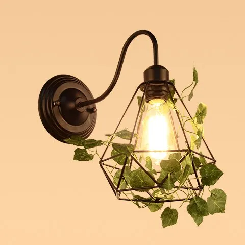 Plant Wall Lamp Creative Music Restaurant Bar Industrial Wind Wheel Lamp Personality Clear Bar Restaurant Bar Decoration Lamp