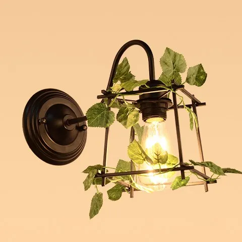 Plant Wall Lamp Creative Music Restaurant Bar Industrial Wind Wheel Lamp Personality Clear Bar Restaurant Bar Decoration Lamp
