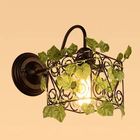 Plant Wall Lamp Creative Music Restaurant Bar Industrial Wind Wheel Lamp Personality Clear Bar Restaurant Bar Decoration Lamp