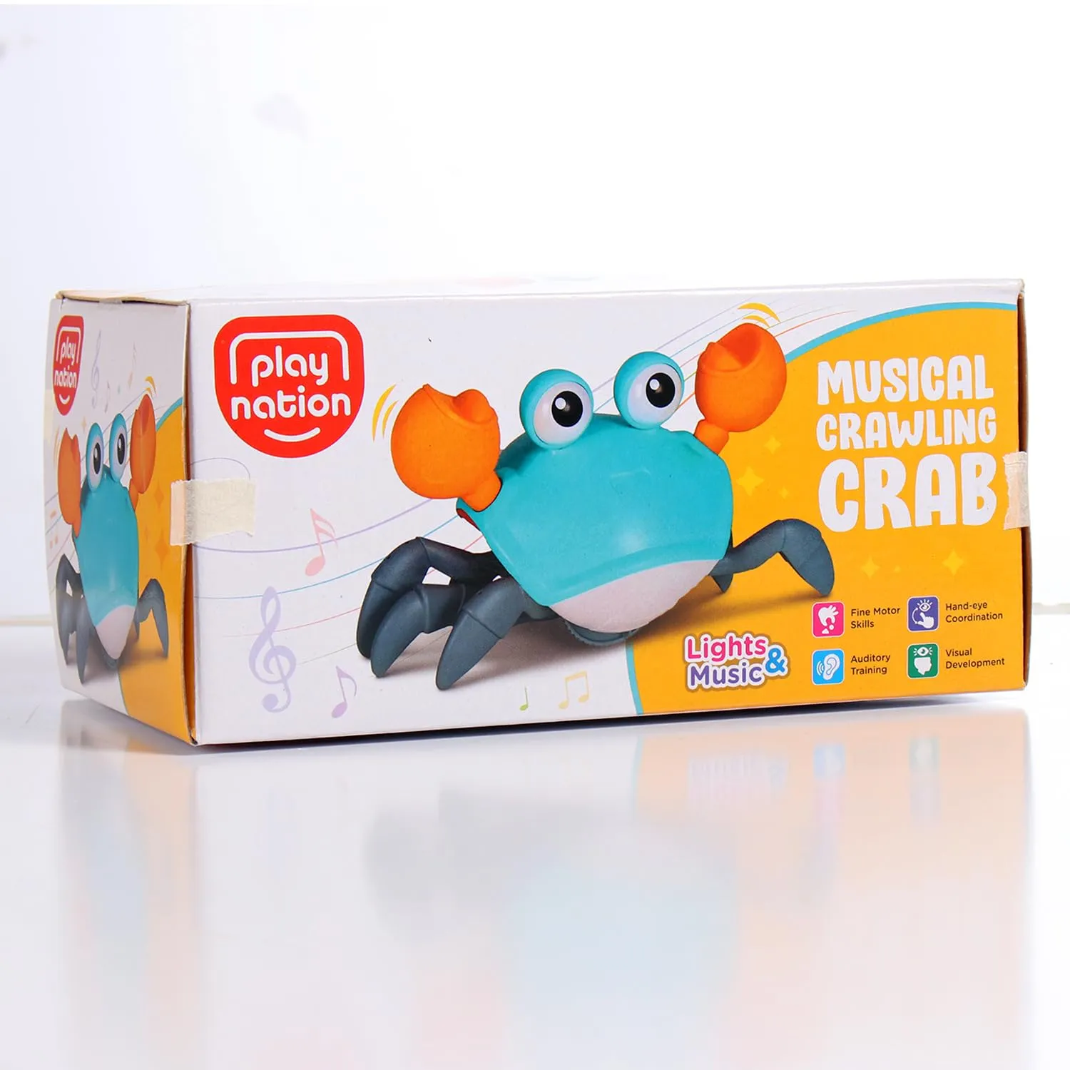Play Nation Crawling Crab Rechargeable Musical Toy for Kids | Interactive Early Learning & Entertainment Toy for Kids Toddlers | Fun Moving Toy with Sound for Babies | Best Birthday Gift for Infants