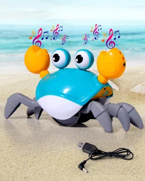 Play Nation Crawling Crab Rechargeable Musical Toy for Kids | Interactive Early Learning & Entertainment Toy for Kids Toddlers | Fun Moving Toy with Sound for Babies | Best Birthday Gift for Infants