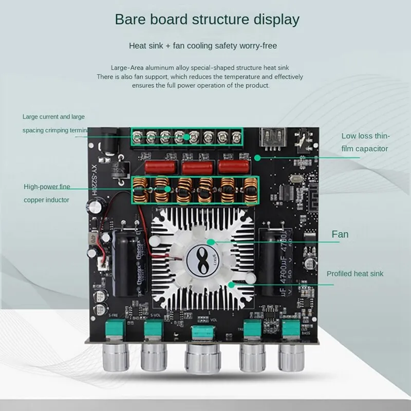 Power Amplifier Board Bluetooth Module 2.1 Channel High And Low Tone