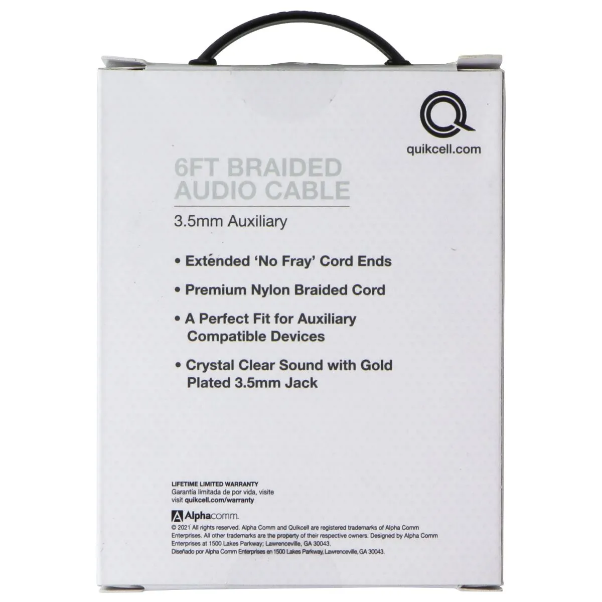 Quikcell (6-Ft) 3.5mm Auxiliary Cable - Black